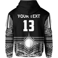 Custom Marshall Islands Zip Hoodie Best Tattoo Version Black LT13 - Wonder Print Shop