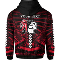 Custom Polynesian Red Raiders Zip Hoodie Kahuku Hawaii School LT13 - Wonder Print Shop