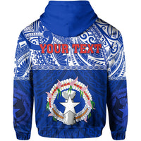 Custom Northern Mariana Islands Zip Hoodie Polynesian CNMI Coat of Arms LT13 - Wonder Print Shop