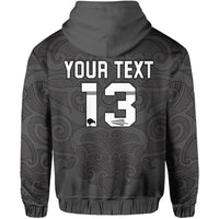 Custom Maori 2021 Zip Hoodie Aotearoa Tattoo Custom Text and Number LT13 - Wonder Print Shop