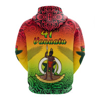 Custom Vanuatu Peaceful Zip Hoodie Independence Anniversary LT13 - Wonder Print Shop