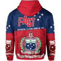 F.A.S.T Samoa Zip Hoodie Polynesian Enthusiasm LT13 - Wonder Print Shop
