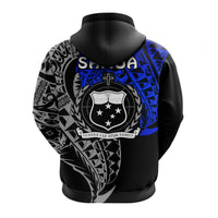 Custom Siva Samoa Hoodie Samoan Dance Mix Blue Polynesian LT13 - Wonder Print Shop