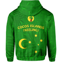 Custom Cocos Islands Zip Hoodie Proud Flag Unique LT13 - Wonder Print Shop