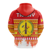 Tigray Zip Hoodie Merry Christmas Mix African Pattern LT13 - Wonder Print Shop