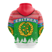 Personalized Eritrea Zip Hoodie Merry Christmas Mix African Pattern LT13 - Wonder Print Shop