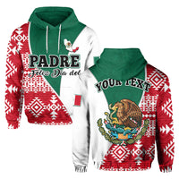 Custom Happy Mexico Fathers Day Hoodie Mexican Aztec Pattern - Wonder Print Shop