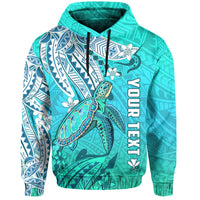Custom Hawaiian Islands Hoodie Turtle Mix Hawaii Polynesian LT13 - Wonder Print Shop