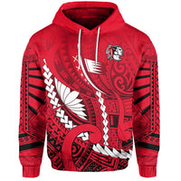 Custom Kahuku Hawaiian School Hoodie Enthusiasm Red Raiders LT13 - Wonder Print Shop