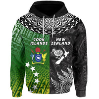 Cook Islands New Zealand Hoodie Maori Pattern with Kiwi LT13 - Wonder Print Shop
