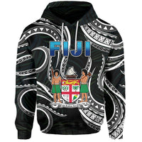 Fiji Hoodie Coat Of Arms Polynesian mix Coconut Pattern LT13 - Wonder Print Shop