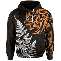 Custom Leo Zodiac Style Maori Hoodie Orange Lion LT13 - Wonder Print Shop