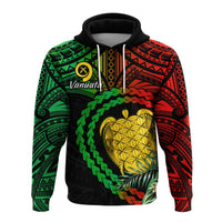 Vanuatu Heart Polynesian Hoodie Turtle Sand Drawings LT13 - Wonder Print Shop
