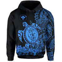 Custom Hawaii Polynesian Hoodie Blue Sea Turtles Hawaiian LT13 - Wonder Print Shop