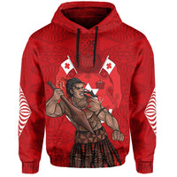 Tonga Warriors Hoodie Tongan Pattern Version Red LT13 - Wonder Print Shop