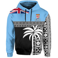 Custom Fiji Tapa Pattern Hoodie Coconut Tree LT13 - Wonder Print Shop