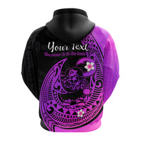 Custom Mauis Fish Hook Hoodie Polynesian Magenta Gradient Version - Wonder Print Shop