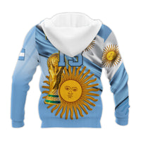 Custom Football Hoodie Vamos La Albiceleste Champions World Cup Vibe Flag LT13 - Wonder Print Shop