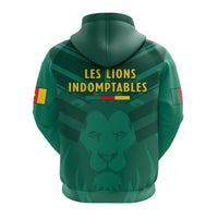 Cameroon Football Hoodie Les Lions Indomptables Green Football 2022 - Wonder Print Shop
