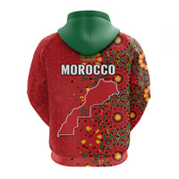Morocco Western Sahara Hoodie Map Red Moroccan Is Always In My Heart - Wonder Print Shop