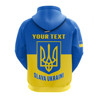 Custom Personalised Ukraine Hoodie Ukraine Gold Trident Slava Ukraini Blue - Wonder Print Shop