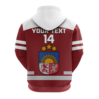 Custom Latvia Hockey 2023 Hoodie Red Sporty Style - Wonder Print Shop