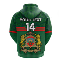 Custom Morocco Football Hoodie Football 2022 Green Moroccan Pattern - Wonder Print Shop