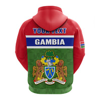 Custom Gambia Hoodie Happy 58th Independence Anniversary Flag Style - Wonder Print Shop