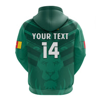 Custom Cameroon Football Hoodie Les Lions Indomptables Green Football 2022 - Wonder Print Shop