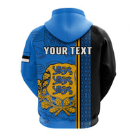 Custom Estonia Hoodie Happy Estonian Independence Day With Coat Of Arms - Wonder Print Shop