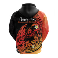 Custom Mauis Fish Hook Hoodie Polynesian Orange Gradient Version - Wonder Print Shop