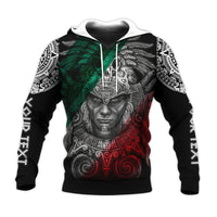 Custom Personalised Mexico Hoodie Warrior Eagle Aztec LT13 - Wonder Print Shop