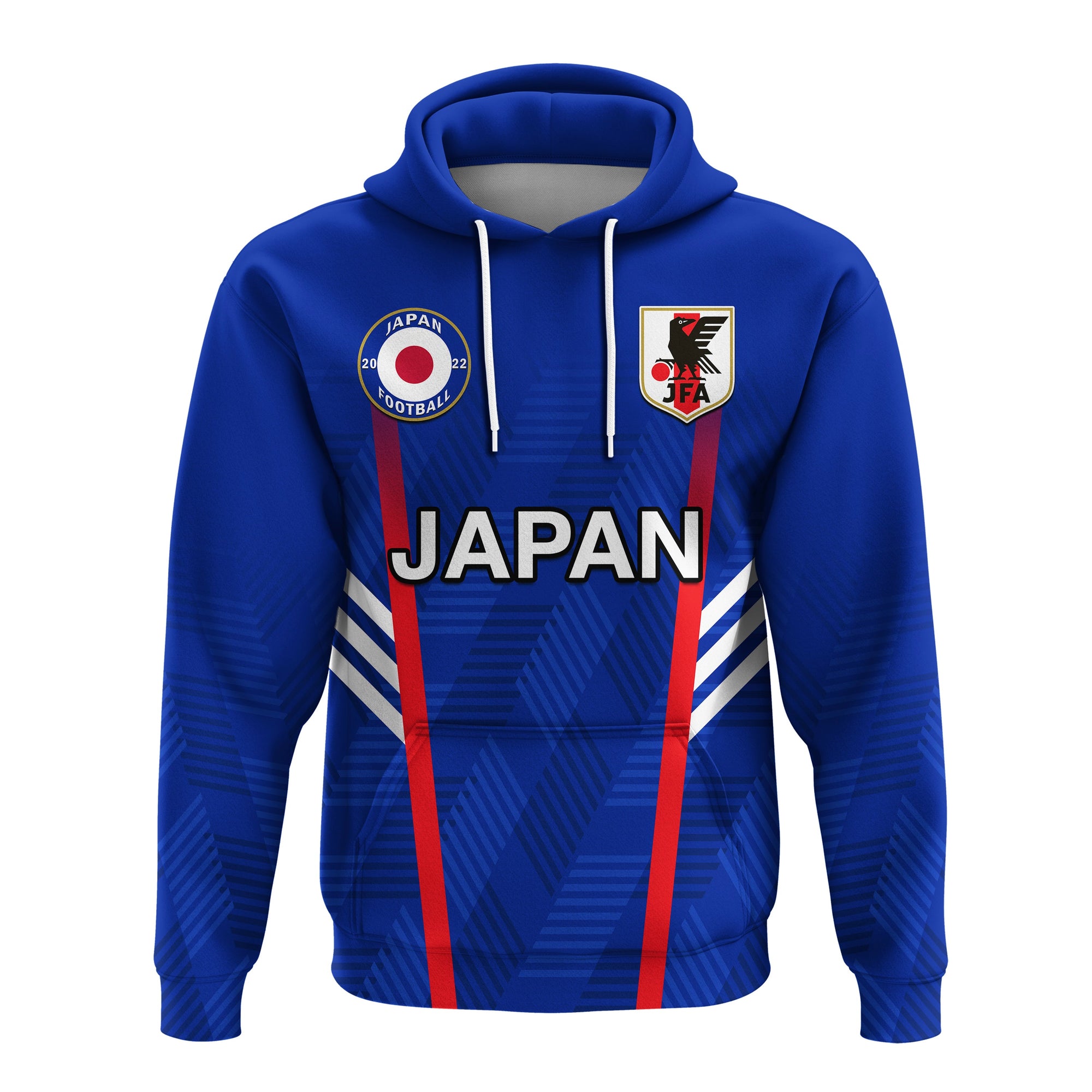 custom-text-and-number-japan-football-hoodie-samurai-blue-world-cup-2022