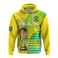 Custom Brazil Football Hoodie Canarinha Champions WC 2022 - Wonder Print Shop
