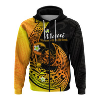 Custom Mauis Fish Hook Hoodie Polynesian Gold Gradient Version - Wonder Print Shop