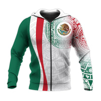 Custom Personalised Mexico Hoodie Mexican Eagles Aztec Pattern LT13 - Wonder Print Shop
