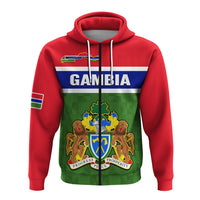 Custom Gambia Hoodie Happy 58th Independence Anniversary Flag Style - Wonder Print Shop