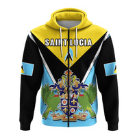 Custom Saint Lucia Hoodie Happy 44 Years Of Independence - Wonder Print Shop