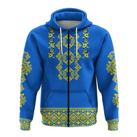 Custom Ukraine Hoodie Yellow Ukrainian Folk - Wonder Print Shop