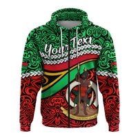 Custom Proud Vanuatu Zip Hoodie Pattern Mix Flag LT13 - Wonder Print Shop