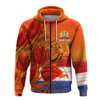 Custom Netherlands Zip Hoodie Style Tulip National Flower LT13 - Wonder Print Shop