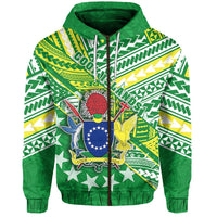 Cook Islands Rugby Zip Hoodie New Breathable LT13 - Wonder Print Shop