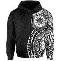 Cook Islands Zip Hoodie Polynesian Cultural The Best For You LT13 - Wonder Print Shop