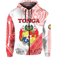 Tonga Zip Hoodie Tongan Pattern Blithesome LT13 - Wonder Print Shop