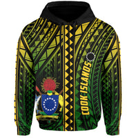 Custom Cook Islands Zip Hoodie Polynesian Pattern Stars LT13 - Wonder Print Shop
