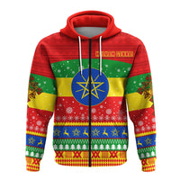 Ethiopia Zip Hoodie Merry Christmas Mix African Pattern LT13 - Wonder Print Shop