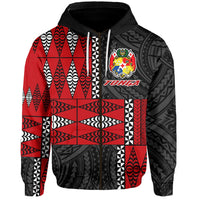 Tonga Zip Hoodie Tongan Pattern Mix Polynesian LT13 - Wonder Print Shop