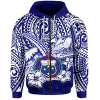 Custom Samoa Polynesian Zip Hoodie Samoan Loved Turtles LT13 - Wonder Print Shop
