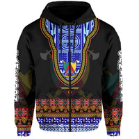 Custom Cameroon Hoodie Atoghu Pattern Black Style - Wonder Print Shop