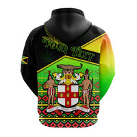 Custom Jamaica Lion Hoodie Jamaican Pattern Version Reggae Colors LT13 - Wonder Print Shop